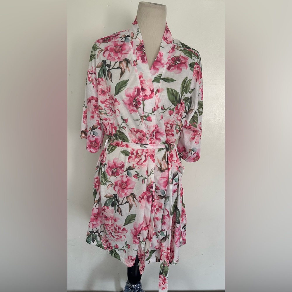 Show Me Your Mumu Brie Robe Garden of Blooms lightweight feminine robe size 0/S - Picture 3 of 10